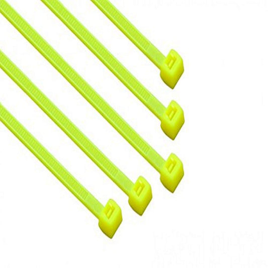 8-in 100-Pack, 75-lb, Yellow, Standard Nylon Cable Tie