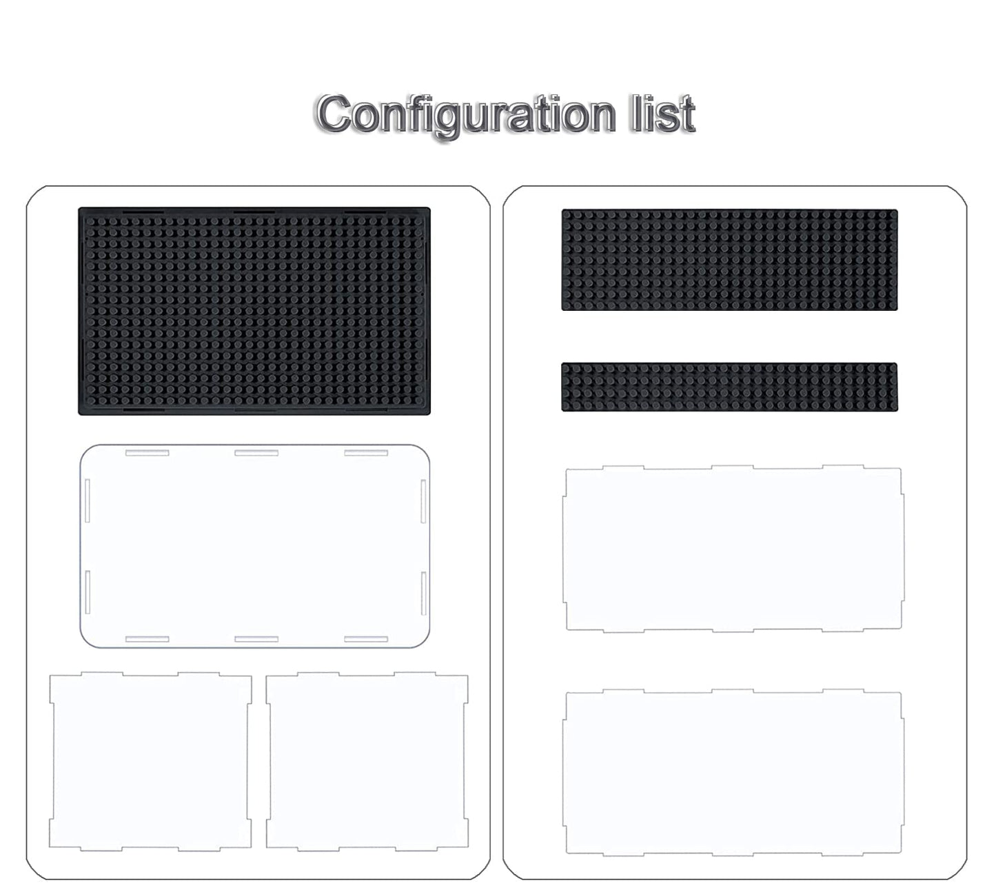 Acrylic Display Case for Figures – Dustproof Clear Box with Building Base, Brick Storage & Action Figure Showcase (Black)