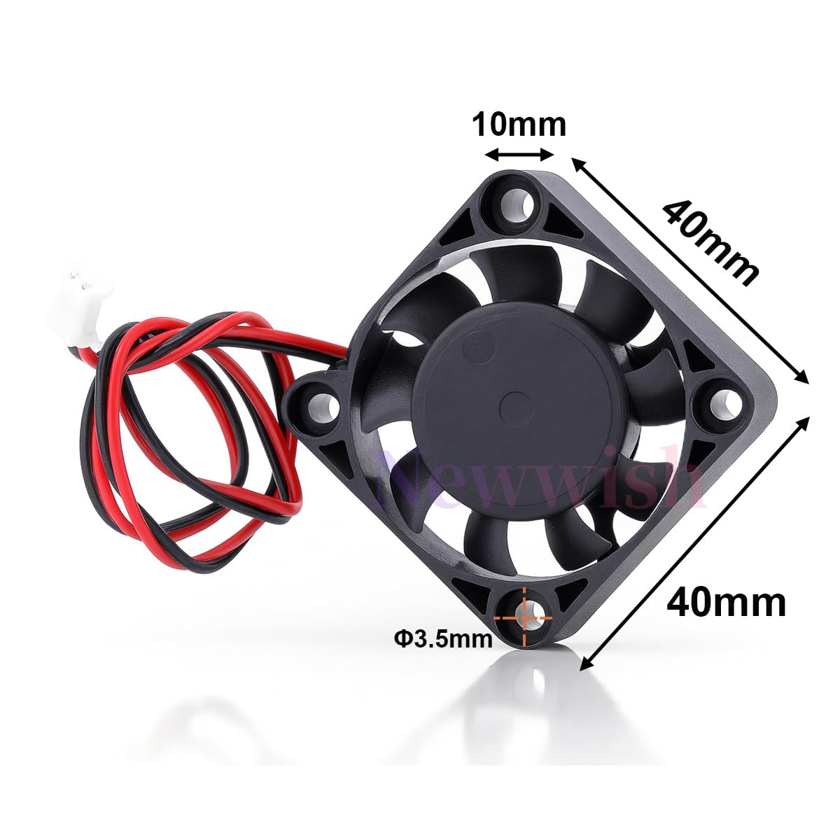 Newwish 4010 Axia Fan DC 24V,40mm x 40mm x 10mm Hydraulic Bearing Low Noise Silent Brushless Cooling Fan for 3D Printers Extruder Hotend.(2PCS)