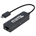 Plugable USB C to Ethernet Adapter 2.5Gb with 100W USB-C PD Charging, 2.5 Gigabit Type C USB Ethernet Adapter for Windows, MacBook, Chrome, iPad
