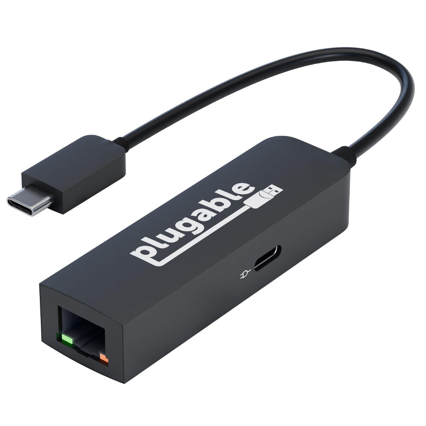 Plugable USB C to Ethernet Adapter 2.5Gb with 100W USB-C PD Charging, 2.5 Gigabit Type C USB Ethernet Adapter for Windows, MacBook, Chrome, iPad