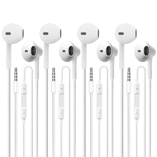 CLIPSUN Wired Earbuds 4 Pack, Earbuds HiFi Stereo Wired Earphones Headphones with Microphone Volume Control Compatible with iPad, Laptop, MP3…