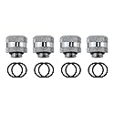 BXQINLENX Silver Chrome Hard Tube Fitting G 1/4" to ID 10 mm OD 14 mm PETG Triple Seal Fitting for Computer Water Cooling System Through Joint