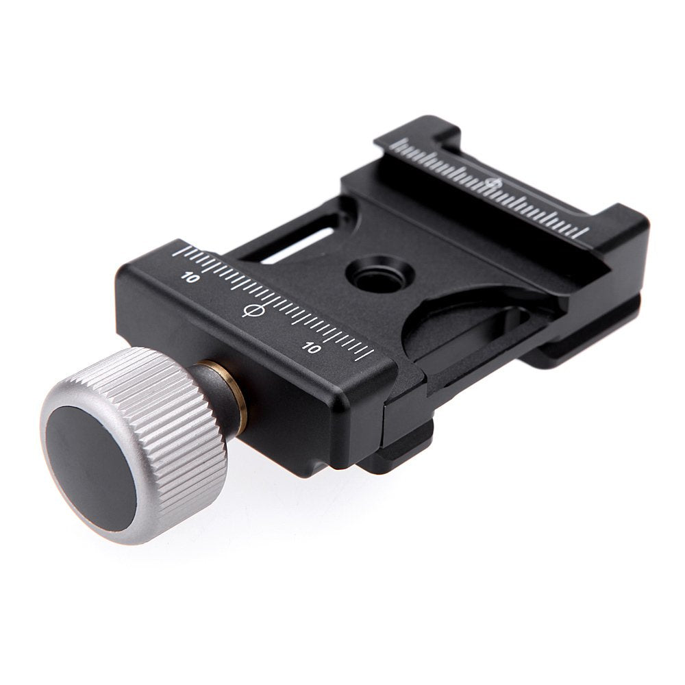 Andoer Mini Adjustable Clamp Aluminium Quick Release Plate Compatible with Arca Swiss QR 38 mm