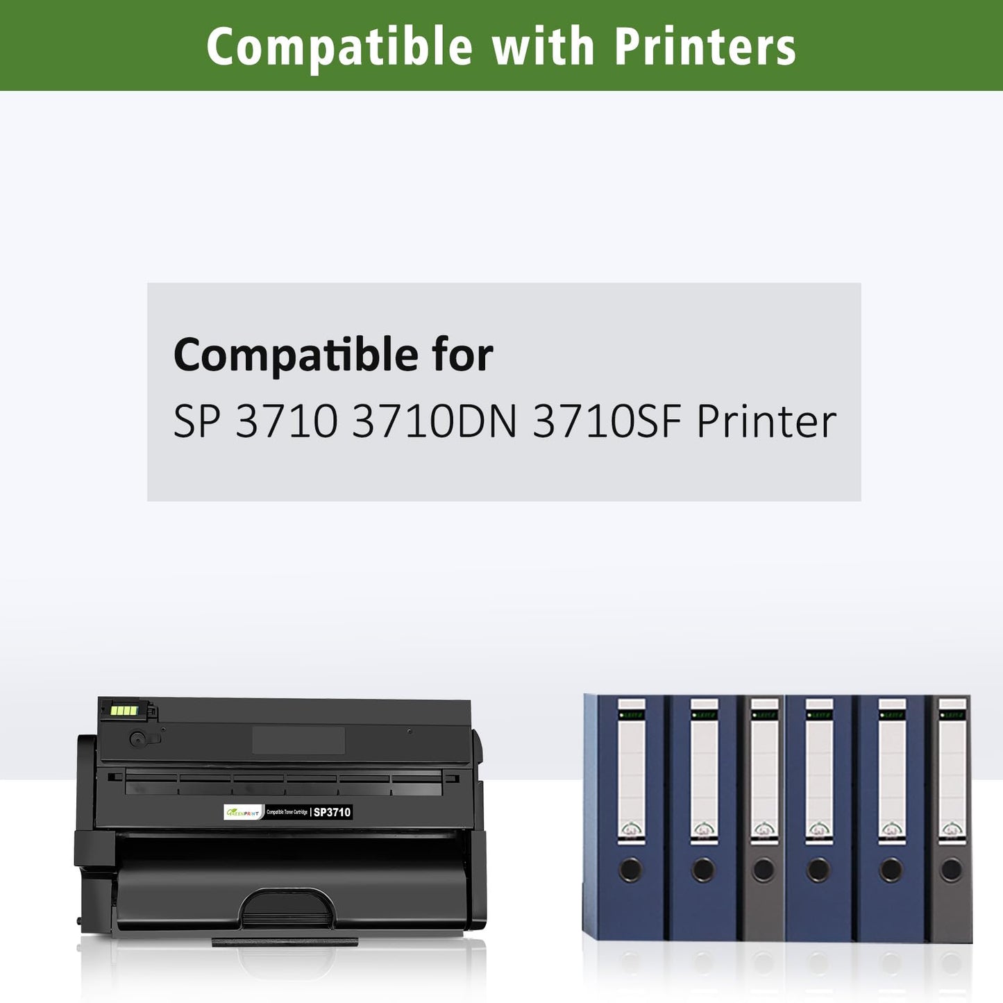 GREENPRINT Compaitble Toner Cartridge 408284 SP3710 SP3710X SP 3710X Black High Capacity 7000 Pages for Ricoh Aficio SP 3710 SP3710 SP 3710DN SP3710DN