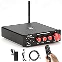 EXOTON Bluetooth 5.0 Stereo Audio 2 Channel Power Amplifier Receiver, Mini Hi-Fi Class D Integrated Amp 2.0 CH for Passive Speakers, 100W x 2