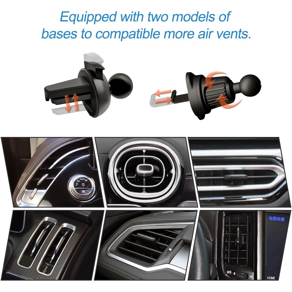 SANTACIN Racing Seat Cell Phone Holder, Universal Car Vent Phone Mount, Universal Fit for Smartphones, Adjustable Attachment, Mobile Phone Air Vent