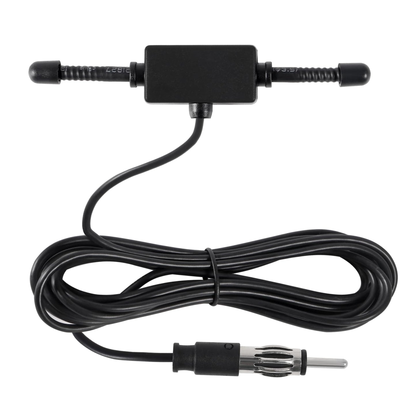 AEDIKO Car Stereo AM FM Dipole Antenna Hidden Adhesive Mount AM FM Radio Antenna DIN Plug Connector for Vehicle Car Truck SUV Radio Stereo Head Unit