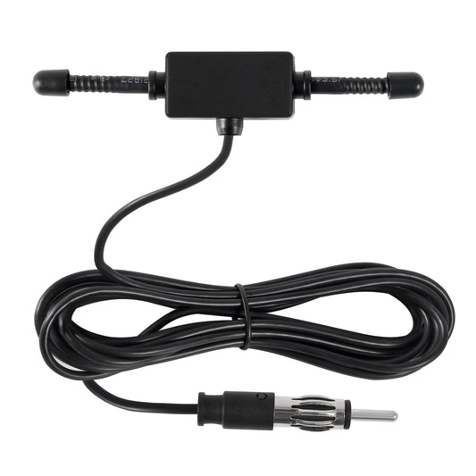 AEDIKO Car Stereo AM FM Dipole Antenna Hidden Adhesive Mount AM FM Radio Antenna DIN Plug Connector for Vehicle Car Truck SUV Radio Stereo Head Unit