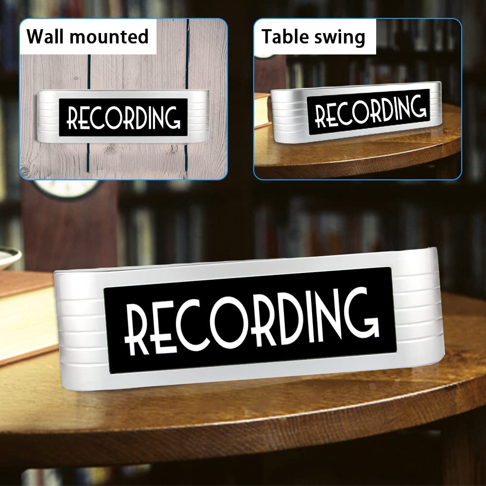 COMSUKI Recording Led Sign Light,Personalized Studio Office Sign,Music Studio Decoration,Broadcast Warning Sign Finished