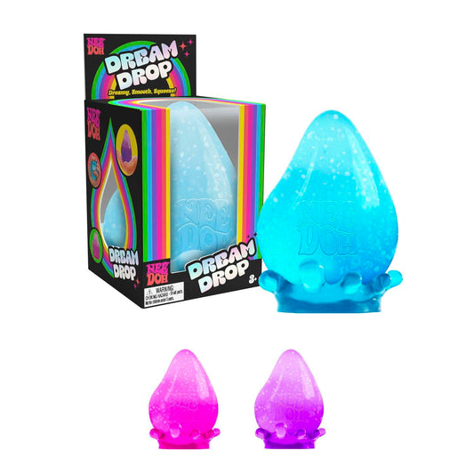 Schylling NeeDoh Dream Drop - Sensory Toy with Groovy Goo Filling - Three Random Colors - Ages 3 and Up - 3 Pack