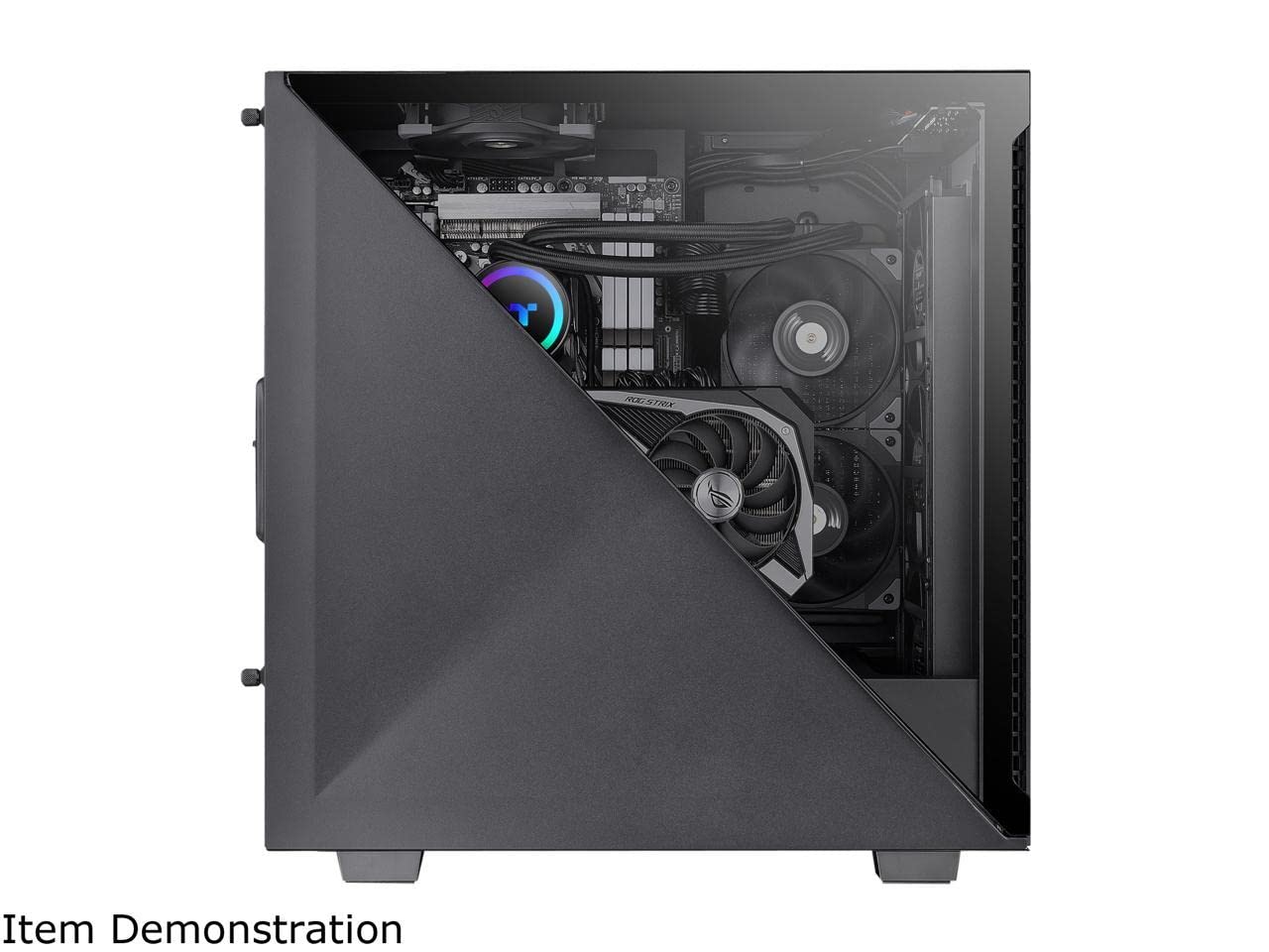 Thermaltake Divider 300 Triangular Tempered Glass Type-C (USB 3.1 Gen 2) Water Cooling Ready ATX Mid Tower Computer Case CA-1S2-00M1WN-00