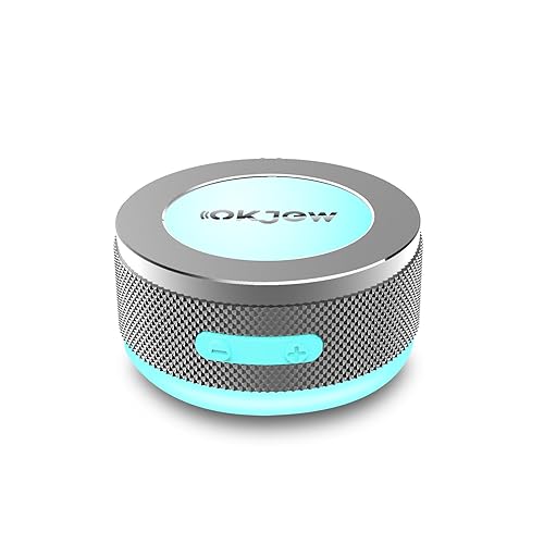 Okjew Bone Conduction Speaker Bluetooth Vibrating Speakers with Colorful LED Lights Portable Surface-Adsorption Speakers for Unique Sound Effects