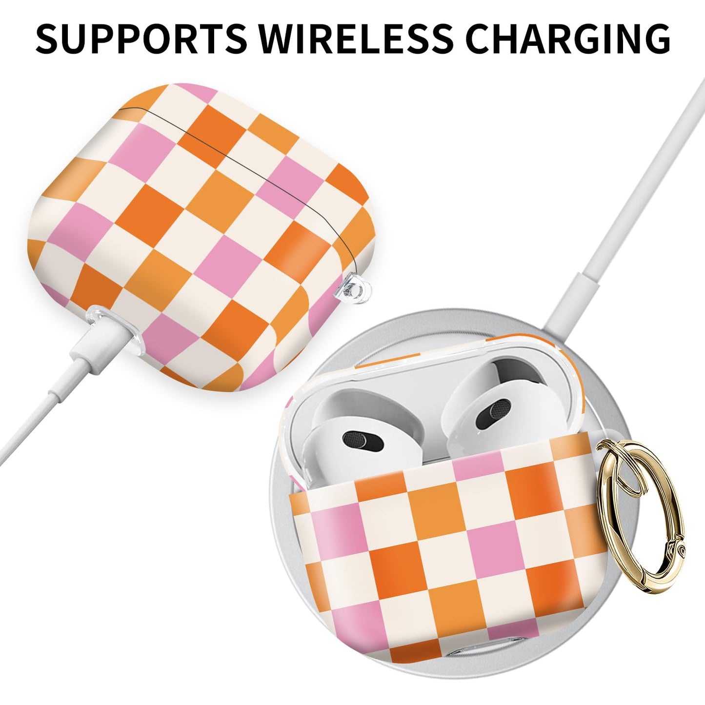 Compatible with AirPod 4th Gen Case with Keychain, Shockproof Protective Cover for Wireless Earbuds - Lightweight & Durable Design for Women Men Girl