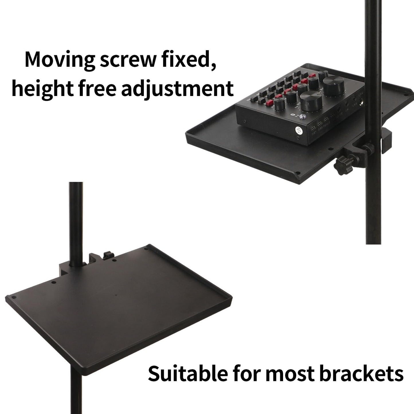 Saihisday Multi-Functional Phone Holder Microphone Stand Plastic Tray Live Broadcast Microphone Mic Rack Stand for Stage Live Streaming Concert