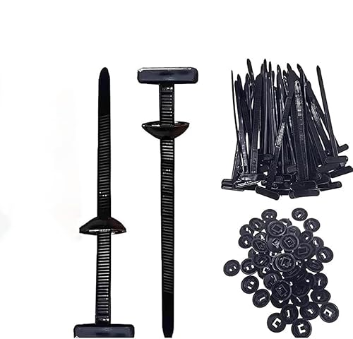 Nylon Universal Cable Tie Buckle for Car Daily Repair, 2025 Upgrade Heavy Duty Self-Locking Zip Ties Holder, UV Resistant Black Plastic Fastener Cable