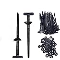 Nylon Universal Cable Tie Buckle for Car Daily Repair, 2025 Upgrade Heavy Duty Self-Locking Zip Ties Holder, UV Resistant Black Plastic Fastener Cable