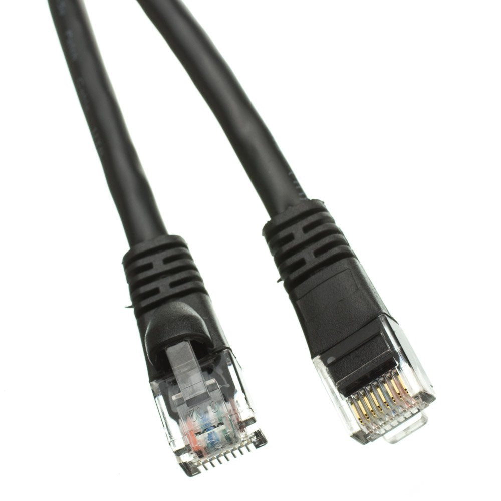 CableWholesale Cat5e UTP Ethernet Cable, Snagless Boot, PoE, 50 ft, Black