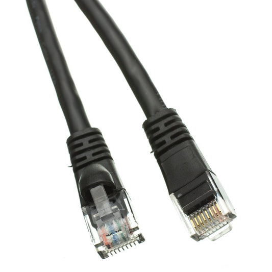 CableWholesale Cat5e UTP Ethernet Cable, Snagless Boot, PoE, 50 ft, Black