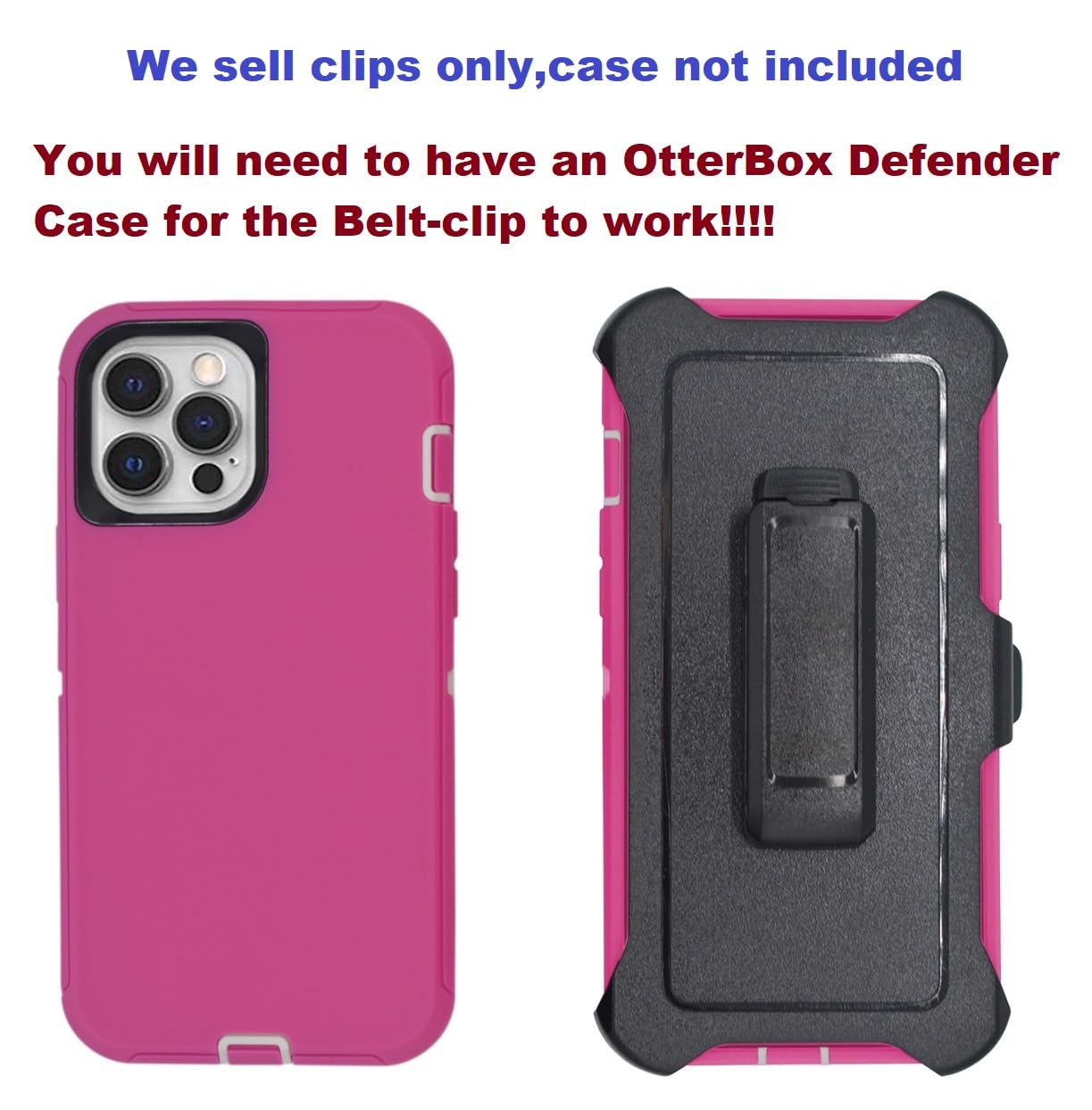 [2 Pack] Belt Clip Holster Compatible with Otterbox Defender Series Case iPhone 17 Pro Max(Case Not Included)