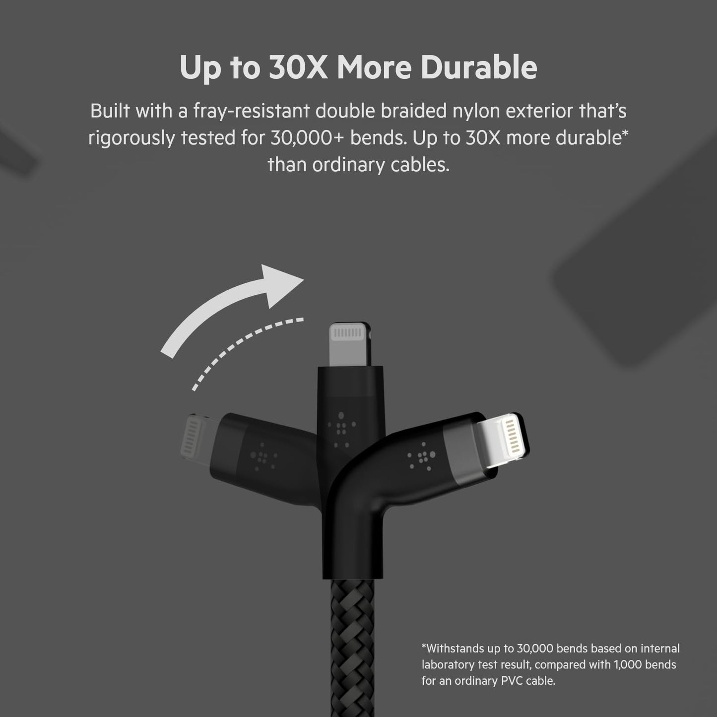 Belkin BoostCharge Pro Flex Braided USB Type C to Lightning Cable (3M/10ft), MFi Certified 20W Fast Charging PD Power Delivery for iPhone 14, iPhone…