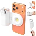 Phone Flash Fill Light, Magnetic Attachment for Mobile Phones, Built-in Handle with Focus Knob, Portable LED Light Phone Photography, Vlog & Live