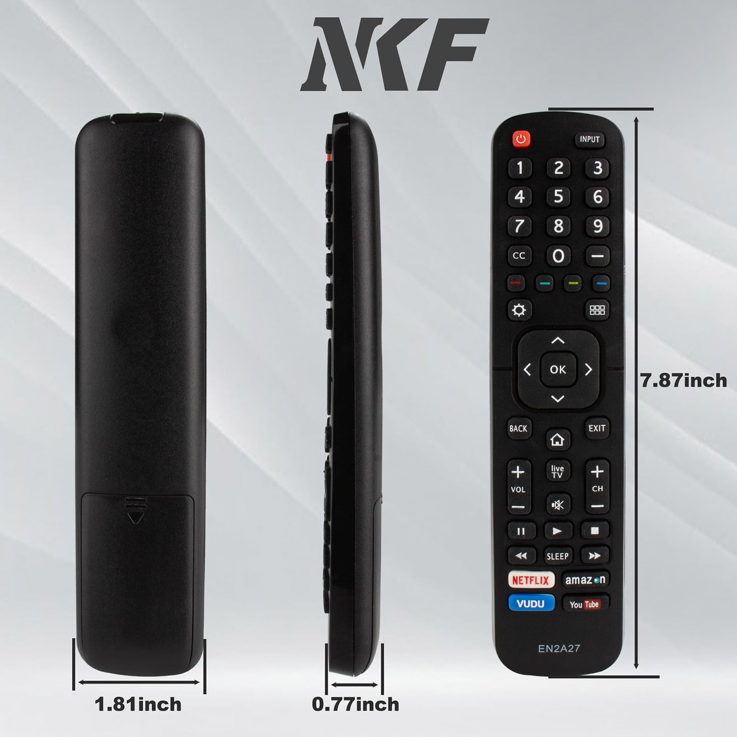 NKF EN2A27 Remote Control for Hisense TV Remote Replacement 55H6B 50H7GB 40H5C 43H5C 43H7C 50CU6000 50H5C 50H6C 50H7C 50H7GB1 50H8C 55H5C 55H6B 55H7B