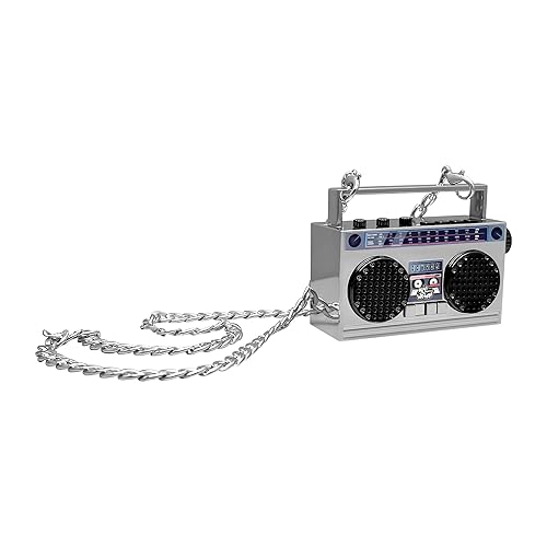 Portable Bluetooth Speakers, Retro Speakers Bluetooth Wireless Wearable Mini Bluetooth Boombox with 27” Neck Chain, FM Radio, On-Board Buttons, Dual