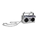 Portable Bluetooth Speakers, Retro Speakers Bluetooth Wireless Wearable Mini Bluetooth Boombox with 27” Neck Chain, FM Radio, On-Board Buttons, Dual