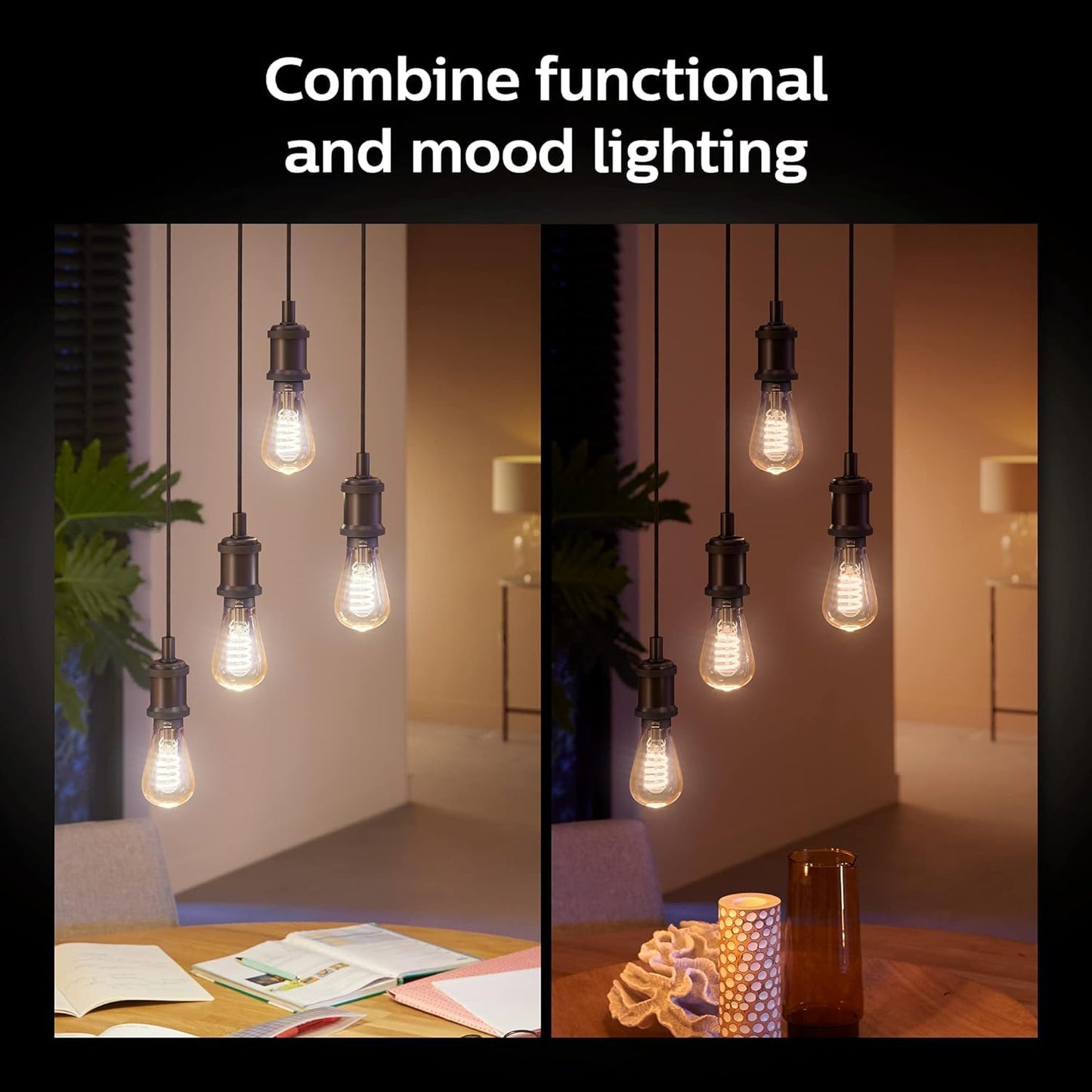 Philips Hue 7W ST19 White Ambiance LED Smart Vintage Edison Filament Bulb, Warm - Pack of 1 - E26 - Control with App - Compatible with Alexa, Google