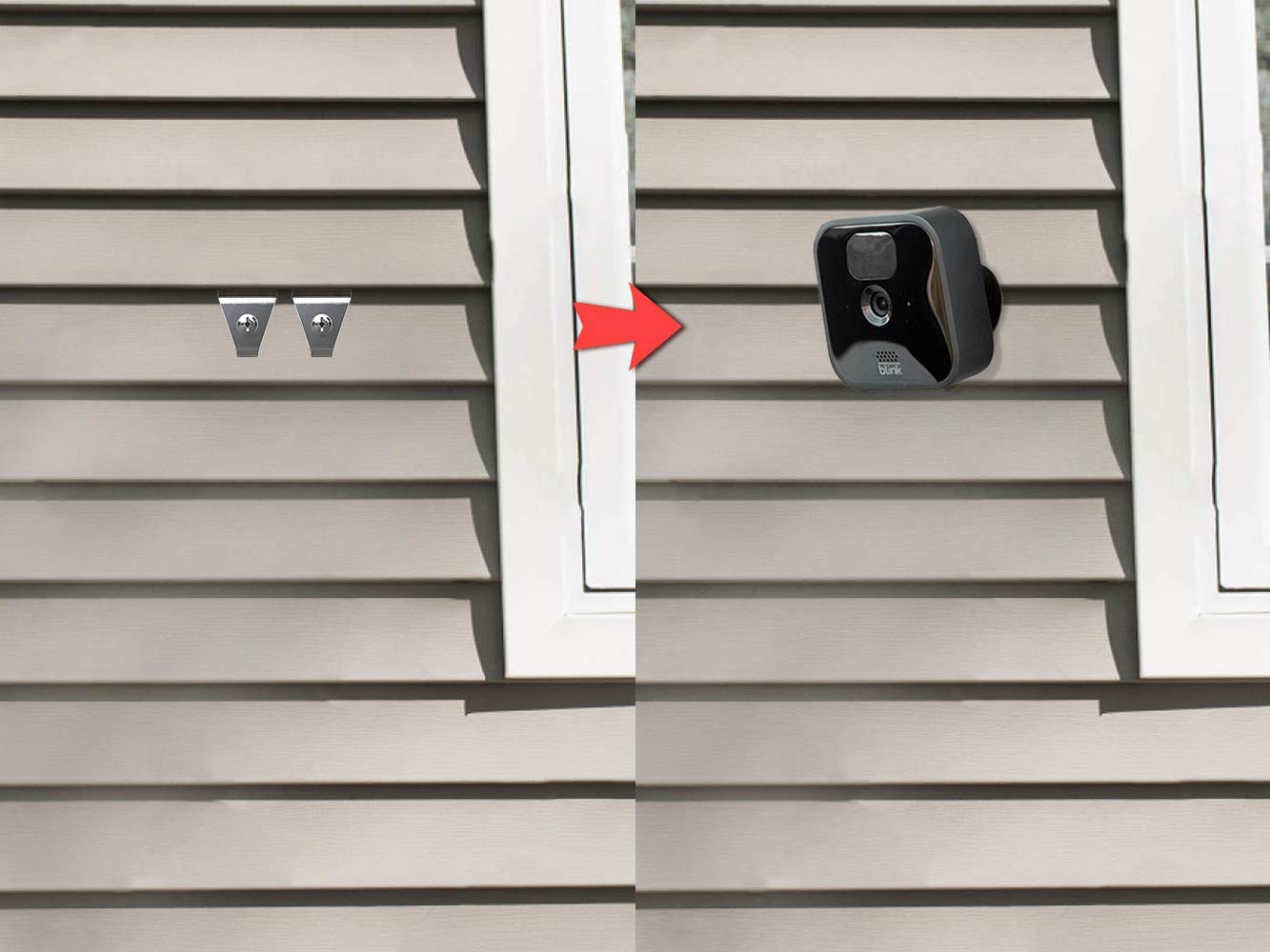 Hibezos 12 Pack Vinyl Siding Clip Hooks for All-New Outdoor Camera, No-Hole Needed Outdoor Siding Hanger Mounting for Home Security Camera, Vinyl