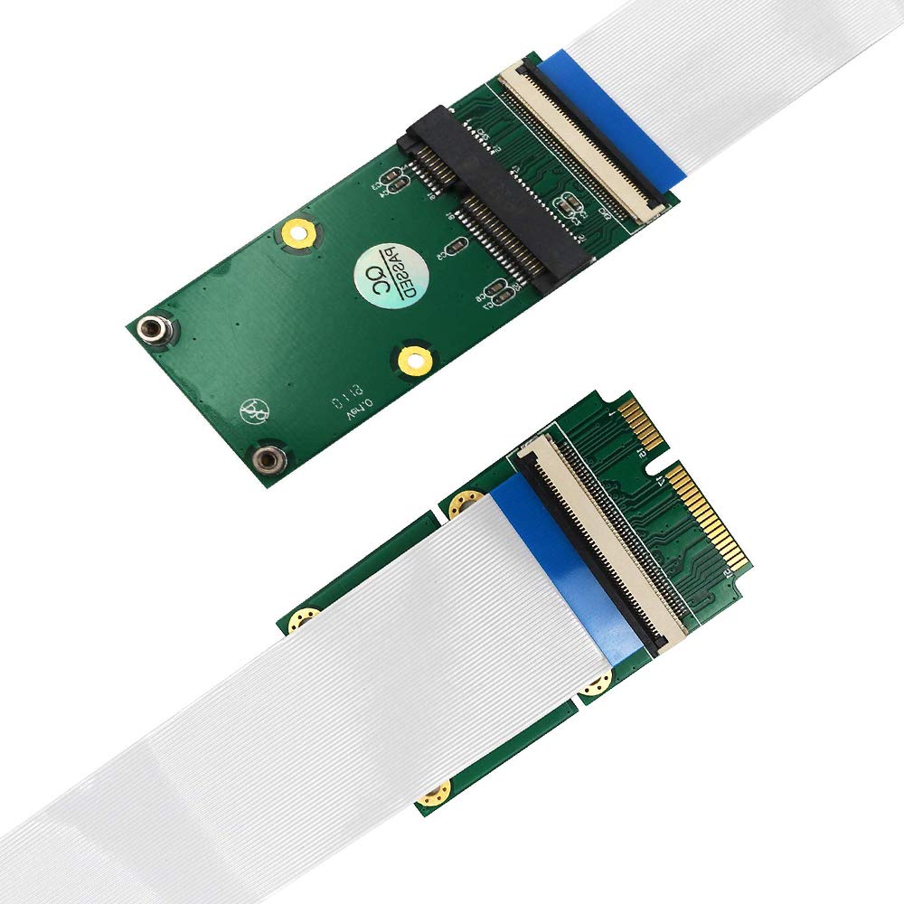 Mini PCI-E Express mSATA Extension Cable for Wireless Card mSATA SSD (Green)