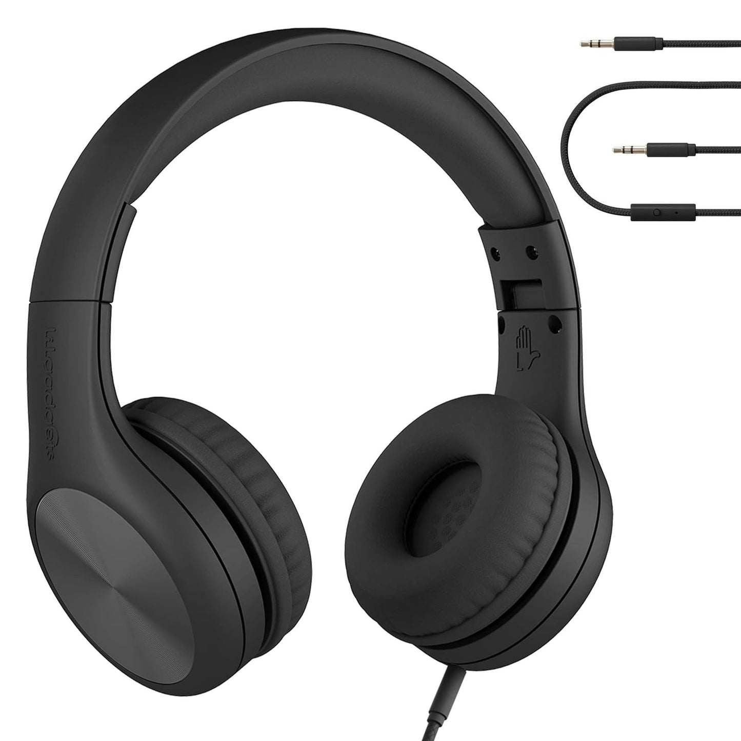 LilGadgets Connect+ Pro Wired Kids Headphones for School with Microphone, Volume Limiting Over-Ear Headset with Cord, SharePort Technology & SoftTouch