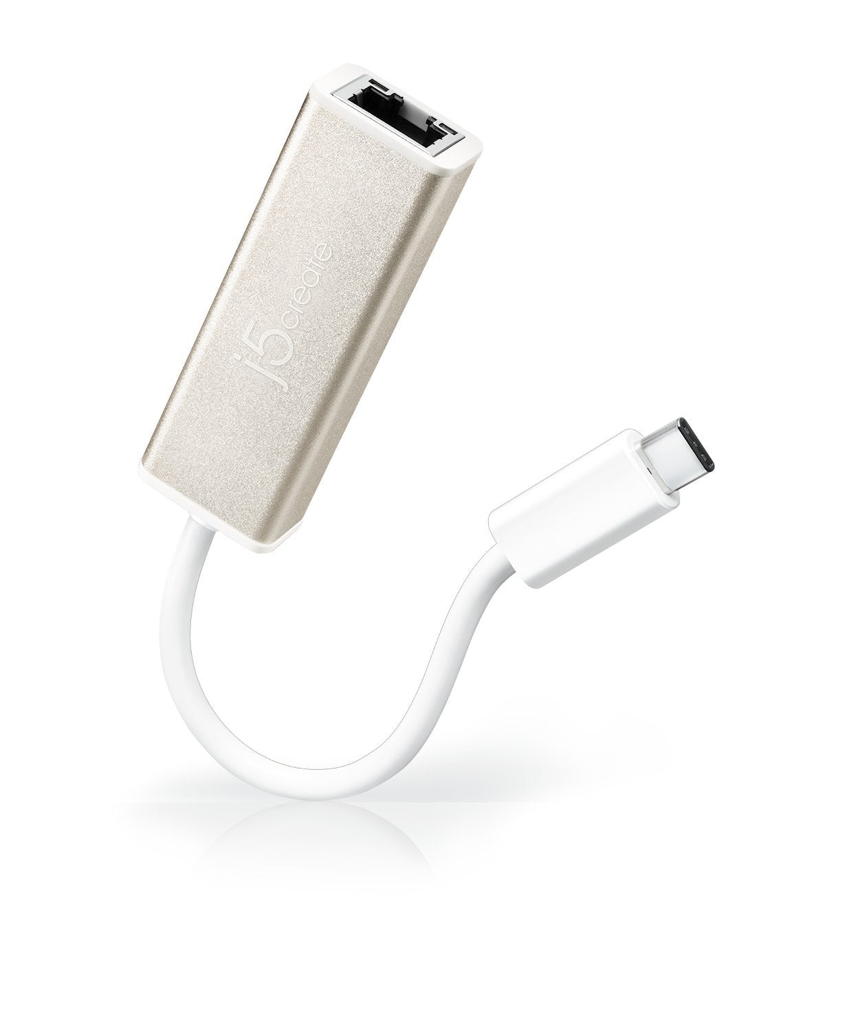 j5create USB-C to Gigabit Ethernet Adapter - Type C to RJ45 Network LAN Converter - Compatible with MacBook Pro/Air, iPad Pro, Surface Pro, Dell XPS