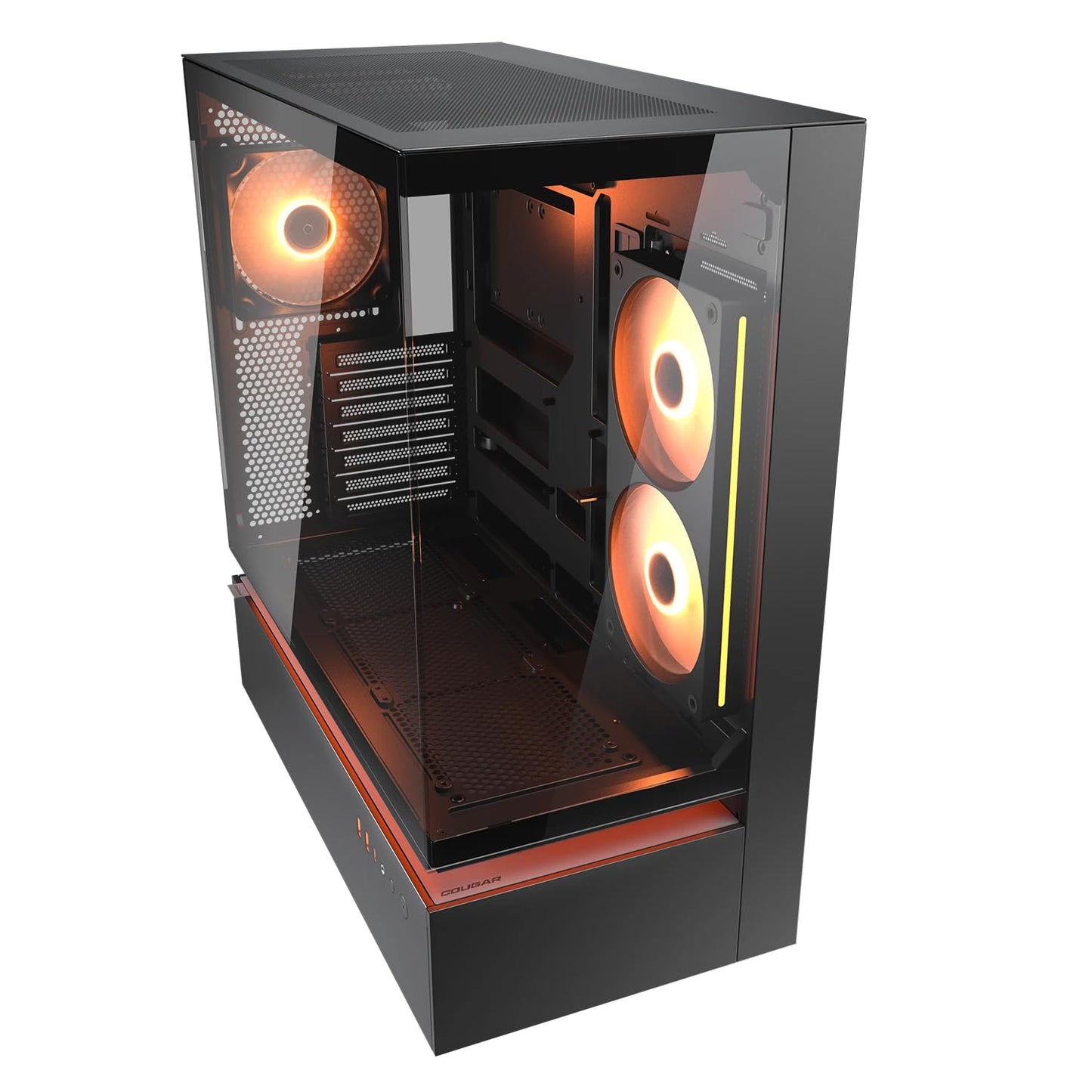 COUGAR CFV235 MidTower ATX, CEB Case,430mm GPU Supported, Pre-Installed ARGB PWM Fans 120mmx4, 270° Airflow Access, Dust Filter, Dual Magnetic