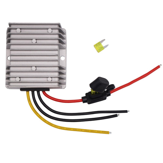 10A 120W DC to DC 48V 36V to 12V Step Down Buck Converter Boost Module Regulator Vehicle Power Supply Transformer Adapter with Fuse Waterproof…