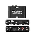 HDMI ARC Audio Extractor With Digital Optical Stereo RCA L/R Coaxial SPDIF, 3.5mm Jack ARC Adapter, 192KHz DAC Converter