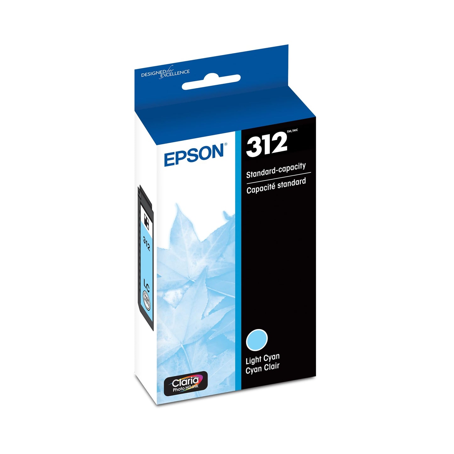 EPSON 312 Claria Photo HD Ink Standard Capacity Light Cyan Cartridge (T312520-S) Works with Expression XP-8500, 8600, 8700, 15000