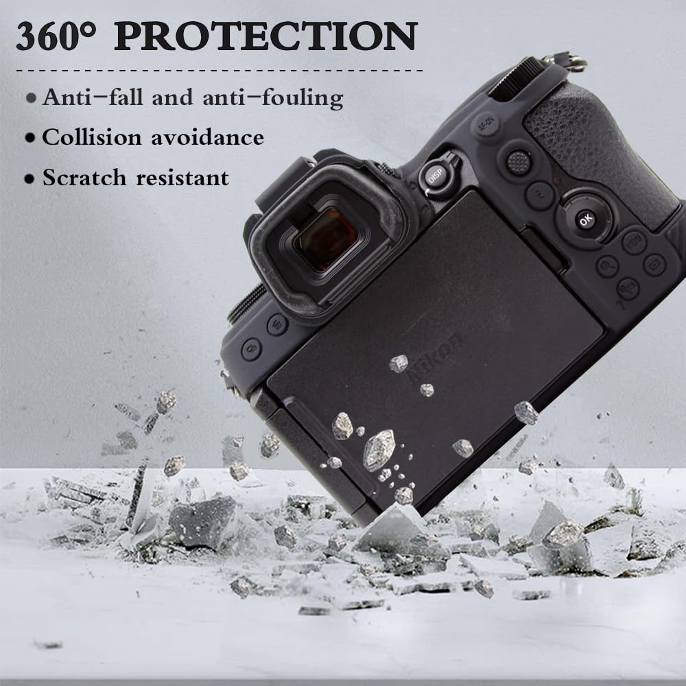 HUADU Screen Protector Compatible for Nikon Z6 III Z6III Camera,Tempered Glass Film Anti Scratch High Definition and Soft Silicone Case