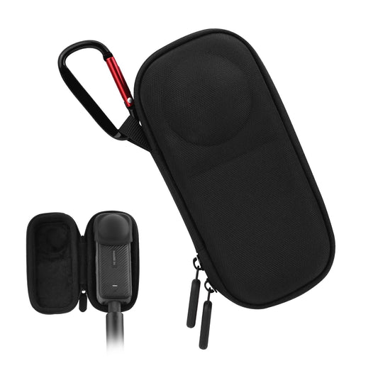 BRDRC Portable Small Case for Insta360 X4 X5 (for Original Lens Cap), Carrying Storage Bag Protective Cover Hard Shell Travel Protector with Wrist