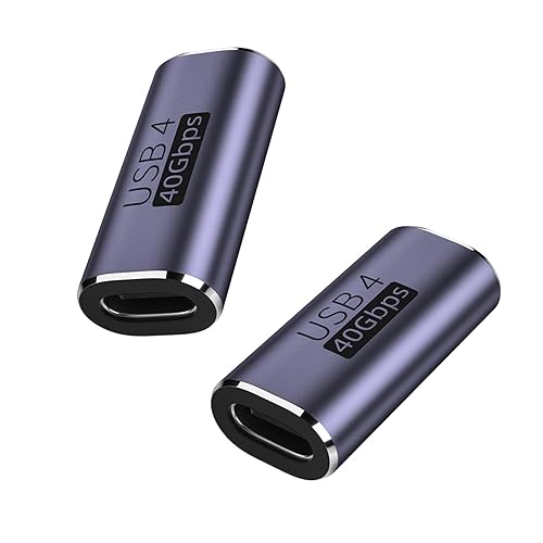 POHFP [240W/40Gb] USB C Female to Female Adapter, Type C Female to Female Adapter Extender Compatible with Thunderbolt 4/3, Support up to 240W…