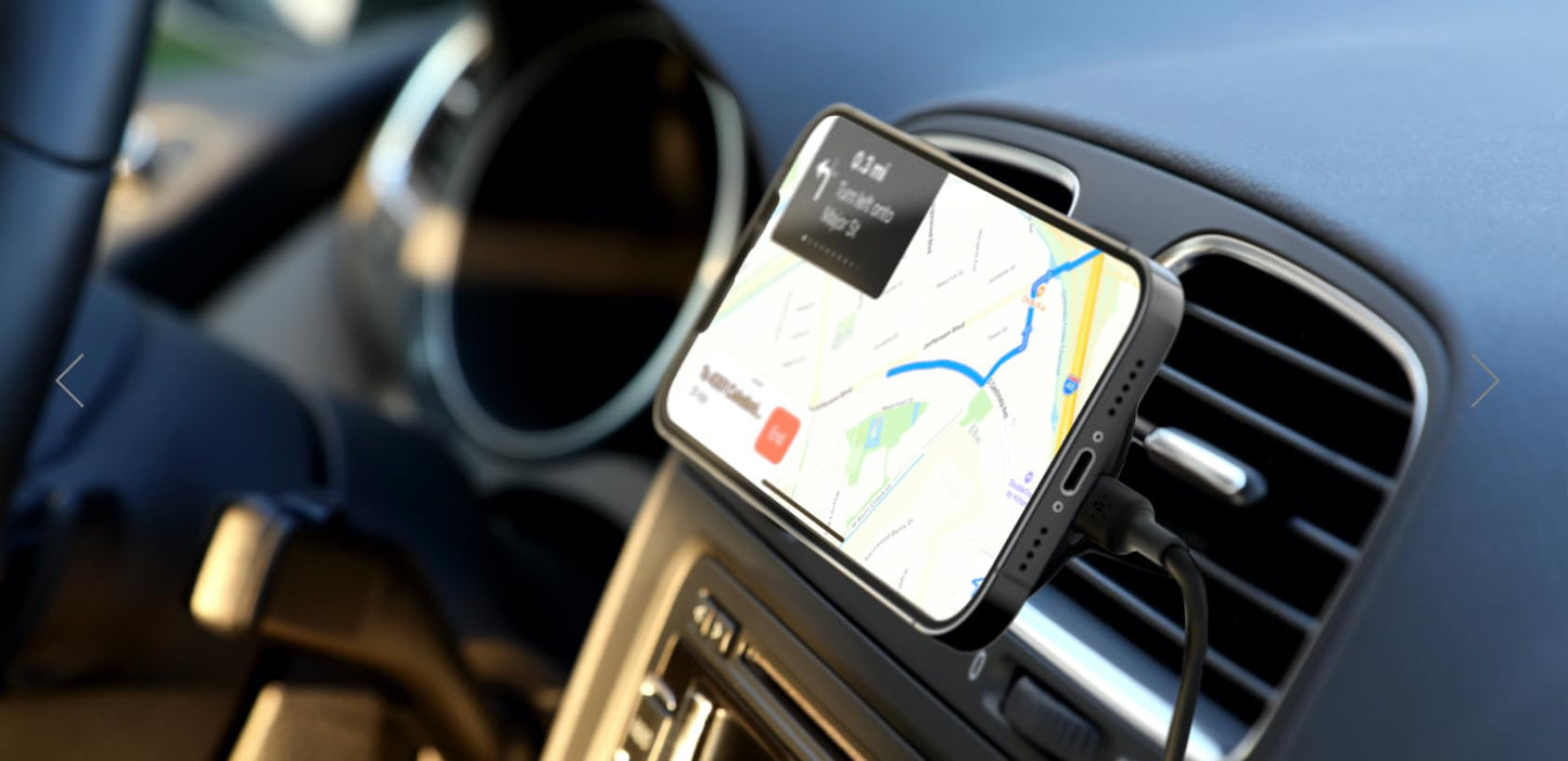 Belkin MagSafe-Compatible Magnetic Wireless Car Charger 10W - Wireless Charger, Magnetic Car Vent Phone Mount for iPhone 17, iPhone 16, 15, & 14