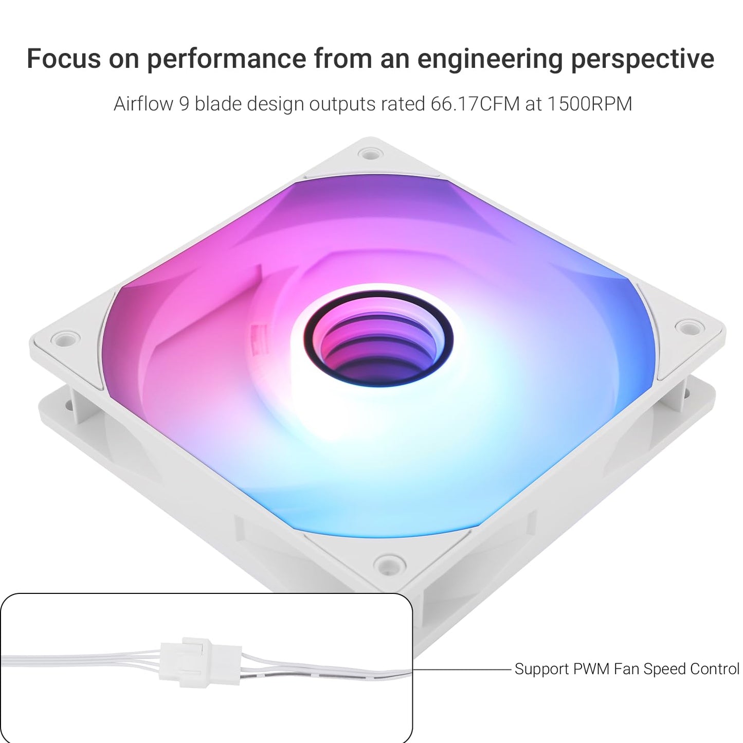 Thermalrlght TL-C12W-S V3 x3 Packs Case Fan 120mm ARGB CPU Cooler Fan Comes with ARGB Mirror Light Effect,PC PWM Silent Fan with 1500RPM Speed, White