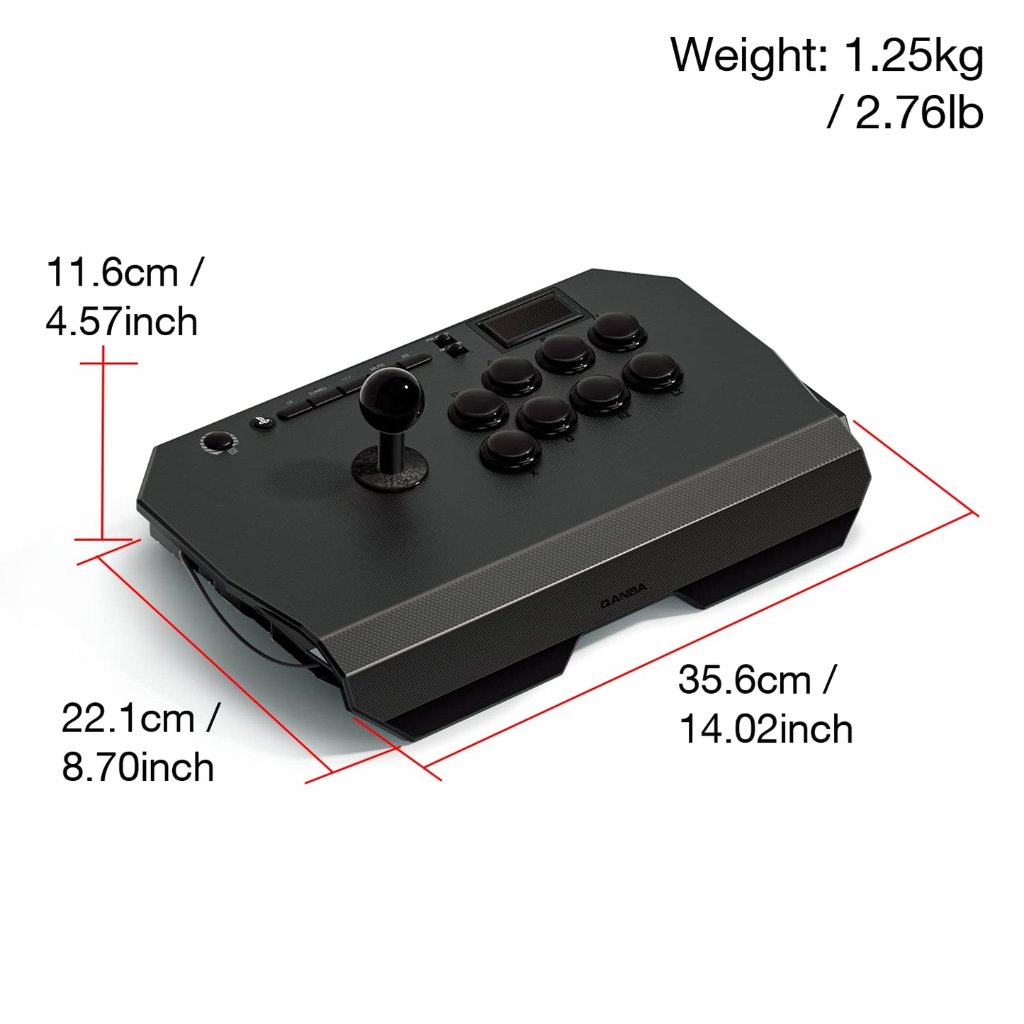 Qanba N3 Drone 2 Wired Joystick for PlayStation 5/4 and PC