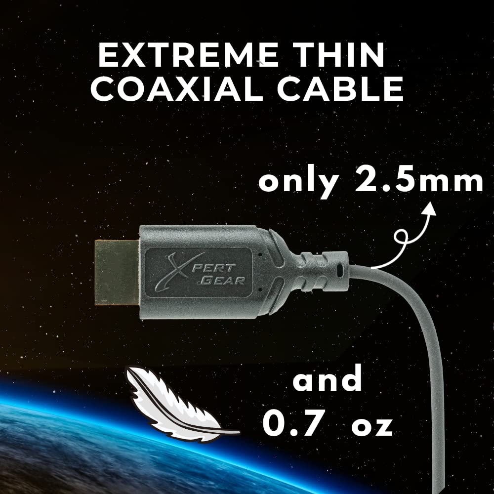 Xpert Gear HDMI to Micro HDMI 2.0 Cable, [0.5M / 1.64FT], Ultra Thin, 2.5mm OD, 18Gbps, (Type A to Type D), Premium High Speed, 40AWG Coaxial, 4K UHD