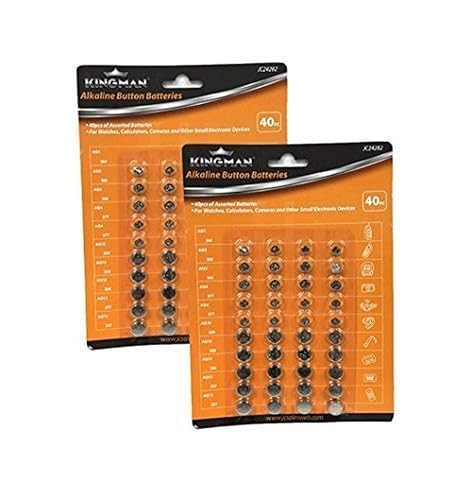 80 Piece Alkaline Button Battery Set