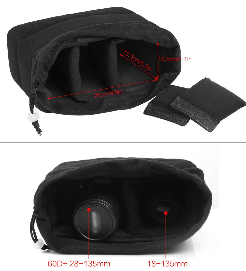 Koolertron Shockproof Camera Photo Bag for SLR TLR Camera Insert Partition Padded Case,Can be Put Directly Into the SLR Camera Bag With Freely