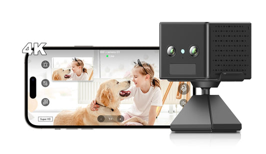 HIGSEEU 4K Wireless Security Camera, WiFi Indoor Camera, Cameras for Home Security, Baby Monitor, Nanny Cam with Night Vision, AI Motion Detection