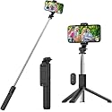 USTINE Portable Selfie Stick Tripod, 3 in 1 Extendable Selfie Stick Phone Holder for iPhone 14/13/13 Pro/13 Pro Max/12/12 Pro/X/XR/XS/8/7/6S,Android