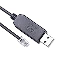 Green-utech USB to RS232 RJ9 4P4C Console Serial Cable for Ioptron Equatorial IEQ30 Pro CubePro Cube-II SkyGuider Pro EMC60 AZ Mount Pro ZEQ25 SmartEQ